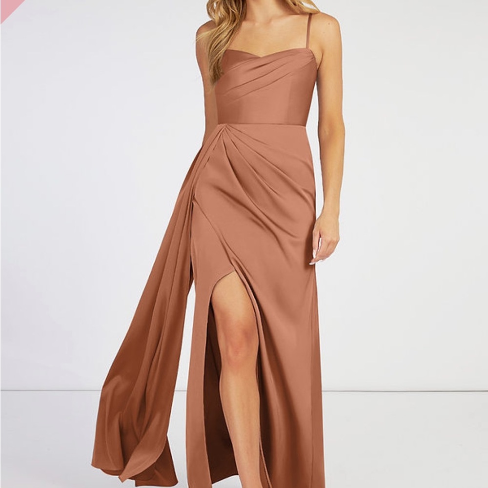 Azazie Bona Stretch Satin Dress